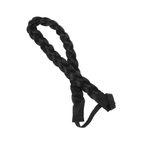 Gatuida Elastisches Geflochtenes Haarband für Damen Synthetisches Haarteil Schwarz Verstellbar und Langlebig für Besondere Anlässe und Fotoshootings von Gatuida