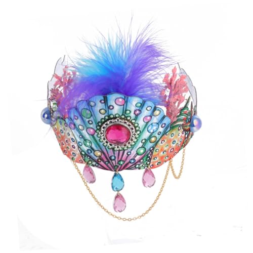 Gatuida Elastisches Halloween Federn Haarschmuck Haarreif Krone Muschel Kopfschmuck für Damen Party Fotorequisiten Leicht und Bequem von Gatuida