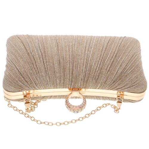 Gatuida Elegante Falten Clutch Abendtasche Satin Glitzer Handtasche für Damen Hochzeit Party Small Prom Bag mit Vielseitigen Trageoptionen und Leicht zu Reinigen von Gatuida