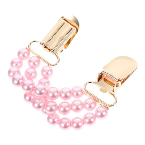 Gatuida Elegante Perlen Strickjackenclip für Damen Vielseitiger Schal und Pulloverclip Sicherer Exposure Verschluss Stilvolle Brosche für Kleider Cardigans und Hemden Rosa Design von Gatuida
