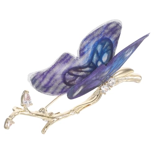 Gatuida Elegante Schmetterling-brosche aus Organza mit Funkelnden Strasssteinen Vielseitiger Schmuckpin für Abendmode Brautkleider Schals und Cardigans Stilvolles Hochzeitsaccessoire von Gatuida