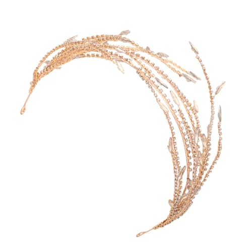 Gatuida Eleganter Goldfarbener Haarreif Brautschmuck Hochzeits Accessoire Festlich für Frauen und Mädchen mit Sicherem und Zeitlosem Design von Gatuida