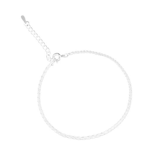 Gatuida Elegantes Silber Fußkettchen Damen Verstellbar Modische Fußkette Schmuck für Frauen Allergikerfreundlich Schlichtes Design von Gatuida