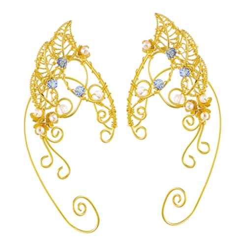 Gatuida Elfenohren Ohrclips Damen Leichtes Nicht piercing Ohrschmuck Fairy Ear aus Legierung für Mädchen und Frauen Charmanter Elfenstil Schmuck von Gatuida