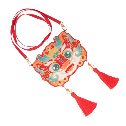 Gatuida Embroidered Crossbody Bag mit Chinesischem Drachenmotiv Polyester Festlich für Teenager und Damen Hanfu Umhängetasche für Alltag und Neujahrsfeiern von Gatuida