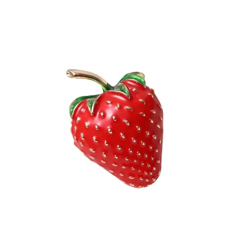 Gatuida Erdbeer brosche mit Tropfen öl effekt Kreative Dekorative Corsage Anstecknadel für Kleidung Schals Hüte Langlebig und Sicher Modisches Accessoire für Mädchen und Damen von Gatuida
