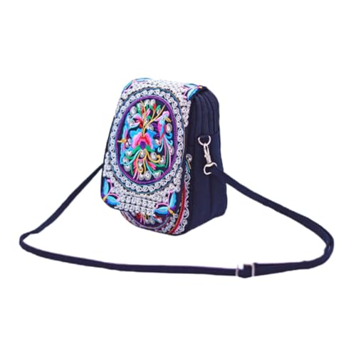 Gatuida Ethnische Umhängetasche Damen mit Doppellagiger Stickerei Mini Handytasche und Geldbörse Modische All match Schultertasche Kratzfeste und Langlebige Aufbewahrungstasche für von Gatuida