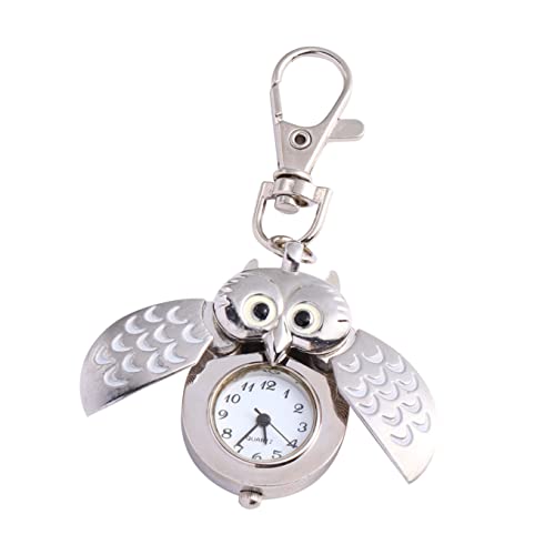 Gatuida Eulen Taschenuhr Schlüsselanhänger Retro Cartoon Uhr Mit Mechanismus Für Kreative Geschenke von Gatuida