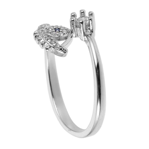 Gatuida Evil Eye Ring Damen Adjustable Ring mit Zirkonia für Alltag Cosplay und Besondere Anlässe Platin Finish von Gatuida