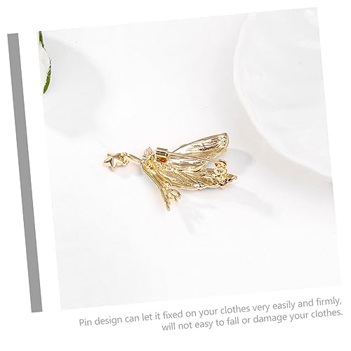 Gatuida Fairy Brosche Damen Anstecknadel aus Hochwertiger Legierung Dekorativer Lapel Pin für Kleidung Schals Anzüge Festhaltender Vielseitiger Modeschmuck für Alltag und Festtage von Gatuida