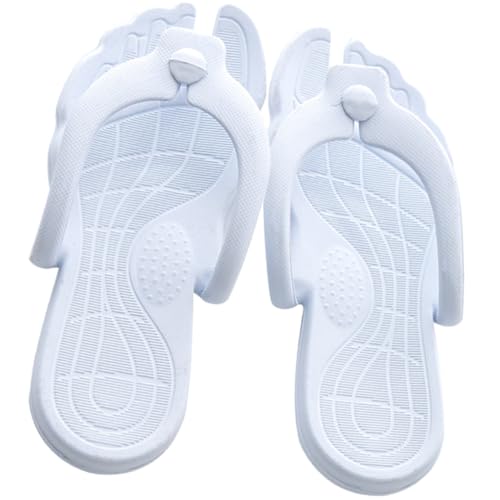 Gatuida Faltbare Damen Badesandalen Leicht Rutschfest Atmungsaktiv Strand Hausschuhe Pool Slipper für Outdoor und Sommer in Himmelblau von Gatuida