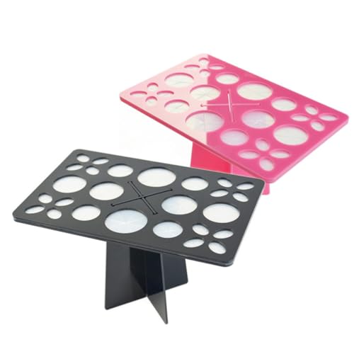 Gatuida Faltbarer Make Up Pinselhalter Schwarz Air Drying Organizer zum Trocknen Kosmetik Pinselständer Praktischer Makeup Brush Drying Rack für Einfache Reinigung und Platzsparende von Gatuida
