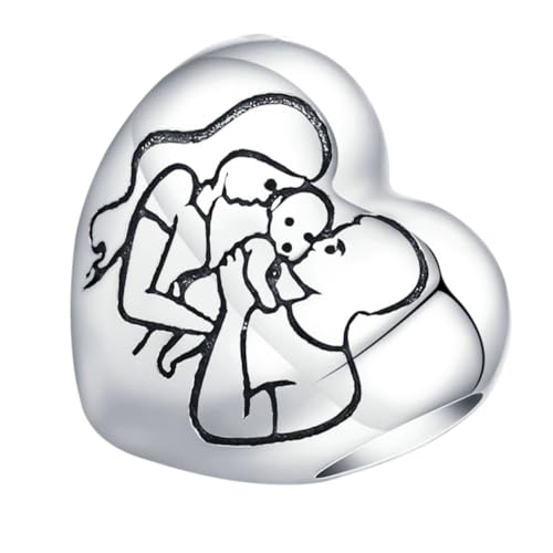 Gatuida Familien Herz Anhänger Armband Charm Schmuck Zubehör für DIY Sterling Silber für Armbänder und Ohrringe Einzigartiges Design für Kreative Schmuckherstellung von Gatuida