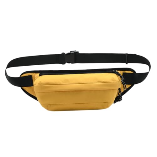Gatuida Fashion Sports Bauchtasche Gelb Verstellbare Umhängetasche Robuste rutschfeste Single Shoulder Crossbody Tasche für Damen und Herren Große Kapazität für Alltag und Outdoor von Gatuida