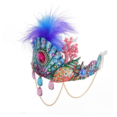 Gatuida Federhaarband Halloween Stirnband Aus Elastik Mit Muschel-design Kopfschmuck Für Party Und Festivals Leicht Tragbar von Gatuida