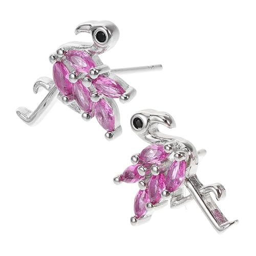 Gatuida Flamingo Ohrringe für Frauen aus Langlebigem Kupfer mit Funkelnden Minimalistisches Design Dangle Ohrhänger Geeignet für Halloween Feiertage und Alltag von Gatuida