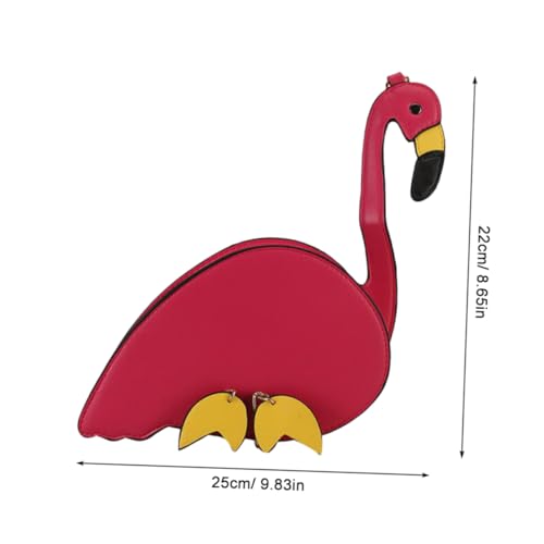 Gatuida Flamingo Schultertasche Damen PU Umhängetasche Leicht Cartoon Muster Crossbody Bag Mode für Freizeit Shopping von Gatuida
