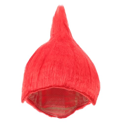 Gatuida Flammenperücke Halloween -Kostüm Cosplay -Haarperücke Haarzubehör Troll Erwachsene Lustige Perücken für Frauen Kostüm lustige Perücken farbige Faserperücken karneval kopfschmuck von Gatuida