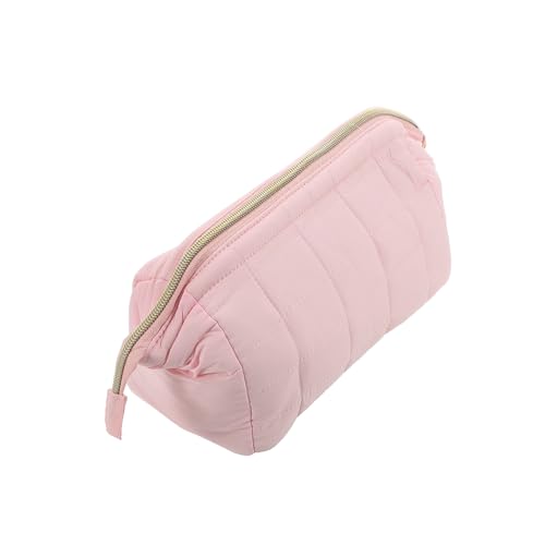 Gatuida Fluffy Kosmetiktasche aus Weichem Baumwollstoff Leichte Kulturtasche für Damen Tragbare Reise Make Up Tasche Wasserabweisend Kompakt Vielseitiger Toilettenartikel Organizer von Gatuida