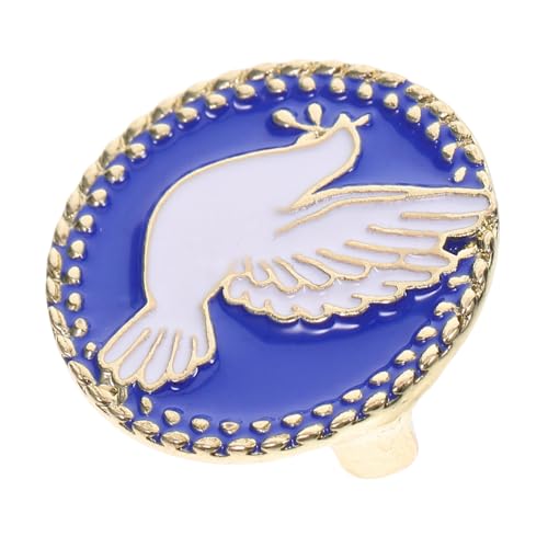 Gatuida Friedenstauben Brosche Anstecknadel Blau Schmuckaccessoire für Kleidung Rucksäcke Taschen Vielseitig Verwendbar Elegantes Kleidungsabzeichen Geschenk für Feierlichkeiten von Gatuida