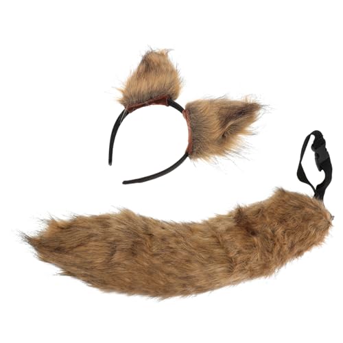 Gatuida Fuchsohren Stirnband und Flauschiger Fuchsschwanz aus Weichem Robustem Material für Halloween Cosplay Kostüm Damen Tierkostüm Zubehör Komfortabel und Vielseitig Einsetzbar von Gatuida