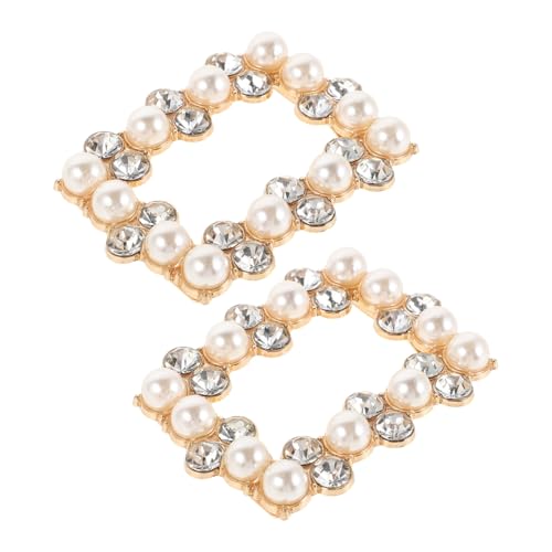 Gatuida Funkelnde Schuhclips mit Strass und Kunstperlen Abnehmbare Schmuck Dekorationen aus Zinklegierung für Brautschuhe Party Hochzeit und Alltagsschmuck von Gatuida