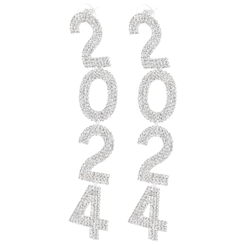 Gatuida Funkelnde Tropfenohrringe Damen Leichte Strass Ohrhänger mit Elegantem Design Statement Ohrringe für Festliche Anlässe und Alltagslook Silberfarben von Gatuida