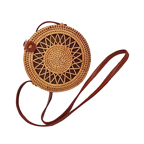 Gatuida Geflochtene Schultertasche Damen Kompakt Vielseitig Strandtasche Freizeit Umhängetasche mit Feiner Verarbeitung Langlebig Modisch für Alltag und Shopping von Gatuida