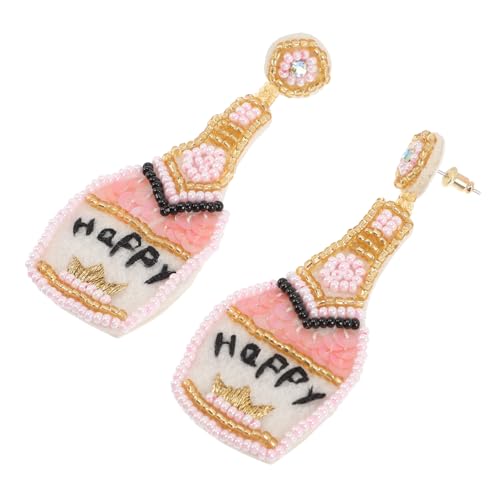 Gatuida Statement Reisperlen Ohrringe Damen Sommer Schmuck Leichte Baumelohrringe Für Strand Und Alltag Modische Perlenohrringe in Pink von Gatuida