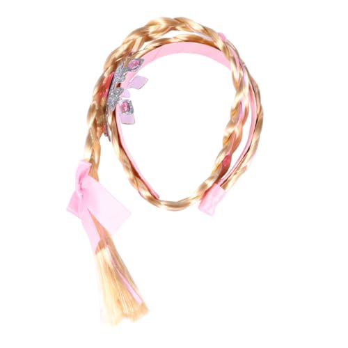 Gatuida Geflochtener Haarreif für Mädchen Langes Haarteil Cosplay Perücke mit Schneeflocken Design Bequemes Fest Sitzendes Haarschmuck für Geburtstagsfeiern Karneval Halloween und Alltag von Gatuida