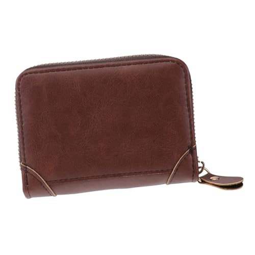 Gatuida Genuine Geldbörse Herren RFID Schutz Großes Fassungsvermögen Faltbare Brieftasche mit Münzfach und Bankkartenhalter Kaffeefarben für Alltag und von Gatuida
