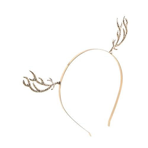Gatuida Geweih-stirnband Aus Metall Mit Strasssteinen Haarreif Für Damen-hirschkostüm Weihnachts Und Halloween-accessoires Auffälliges Tierdesign Für Festivals von Gatuida