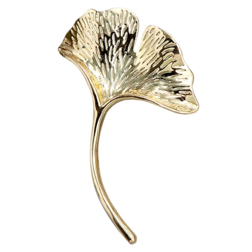 Gatuida Ginkgo Brosche Legierung Filigraner Ansteckpin für Damenkleidung Vielseitiger Schmuck für Jacken Schals Rucksäcke und Taschen Langlebig und Formbeständig von Gatuida