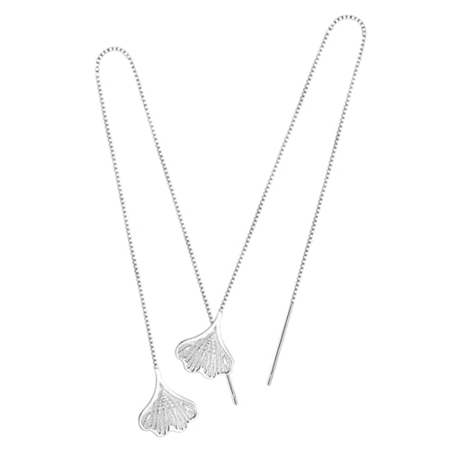 Gatuida Ginkgo Ohrhänger Silber Lang Elegant Leicht Einfädelbar Damen Schmuck Für Alltag Festliche Anlässe von Gatuida