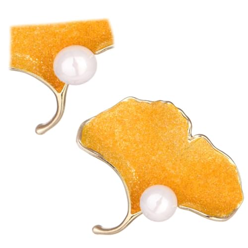 Gatuida Perlenbrosche Für Damen Legierung Blattbrosche Mit Perlen Broschennadel Für Brust Geeignet Für Hochzeit Party Alltag von Gatuida