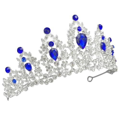Gatuida Glänzende Brautkrone mit Strasssteinen Damen Tiara Großer Barockstil Haarreif für Hochzeit Geburtstagsfeier Langlebiges Stabiles Material Eleganter Kopfschmuck Blau Gatuida Glänzende Brautkrone mit Strasssteinen Damen Tiara Großer Barockstil Haarreif für Hochzeit Geburtstagsfeier Langlebiges Stabiles Material Eleganter Kopfschmuck Blau von Gatuida