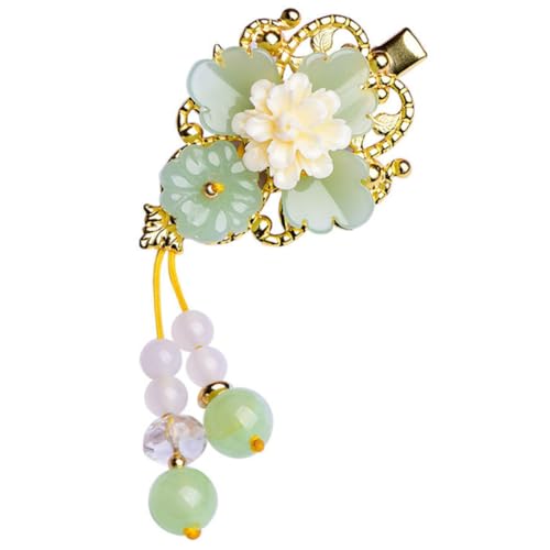 Gatuida Glasblumen Haarspange Vintage Haarklammer aus Robustem Edles Design für Damen Traditionelle Haarschmuck Accessoire für und Besondere Anlässe von Gatuida