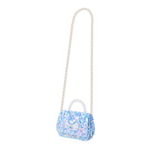 Gatuida Glitzernde Umhängetasche Damen mit Pailletten und Perlen Crossbody Bag mit Schleifen Design Kleine Abend Clutch in See Blau für Party und Alltag von Gatuida