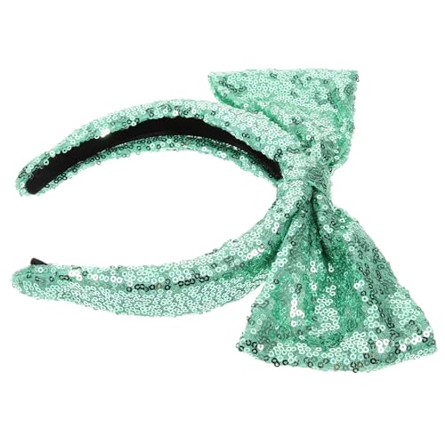 Gatuida Glitzerndes Pailletten Haarband mit Schleife Flexibles Stirnband für Damen und Teens Leichter Haarschmuck für Partys und Festliche Anlässe Lebendige Grüne Farbe Modisches von Gatuida