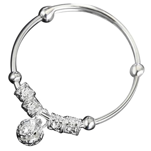 Gatuida Glocken Armband Modeschmuck Retro Silberfarben Jingle Bangle für Jungen Mädchen Geschenk zu Geburtstag Weihnachten Shower von Gatuida