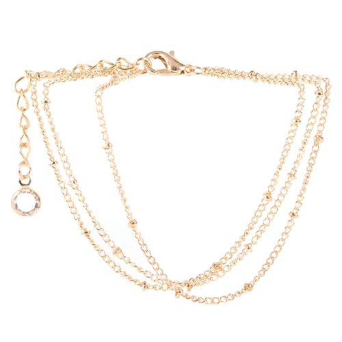 Gatuida Gold Verstellbares Geschichtetes Perlenarmband Modisches Einfaches Damen Schmuckstück Geeignet als zu Weihnachten Muttertag und Besonderen Anlässen von Gatuida