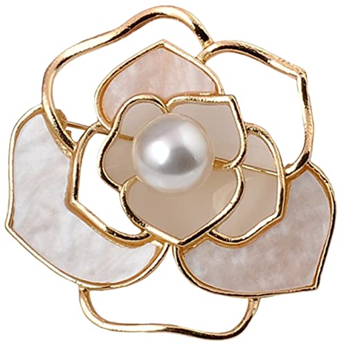 Gatuida Goldene Blumenbrosche Langlebiger Legierung Eleganter Ansteckpin für Kleidung Hut Mantel und Schal Modisches Accessoire für Damen Verleiht Stilvolle Individualität und Zeitlose von Gatuida