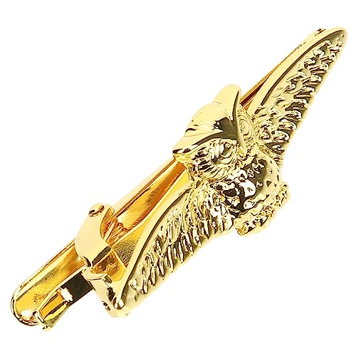 Gatuida Goldener Eulen Krawattenklammer Herren Business Anzug Accessoire Klassisch Robust Passend für Reguläre Krawatten und Hemden Elegant für Hochzeit und Büro von Gatuida