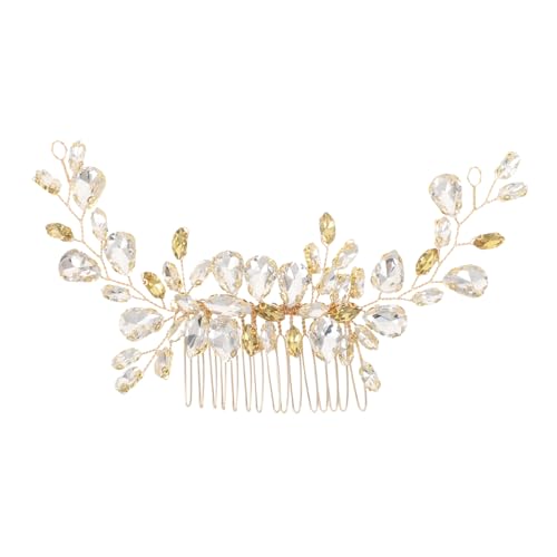 Gatuida Goldener Strass Haarkamm Hochzeit Funkelnder Brautschmuck Seitenkamm Leichter Bequemer Haarschmuck für Braut und Brautjungfern Vielseitiges Accessoire für Hochzeitsfeier und Party Gatuida Goldener Strass Haarkamm Hochzeit Funkelnder Brautschmuck Seitenkamm Leichter Bequemer Haarschmuck für Braut und Brautjungfern Vielseitiges Accessoire für Hochzeitsfeier und Party von Gatuida