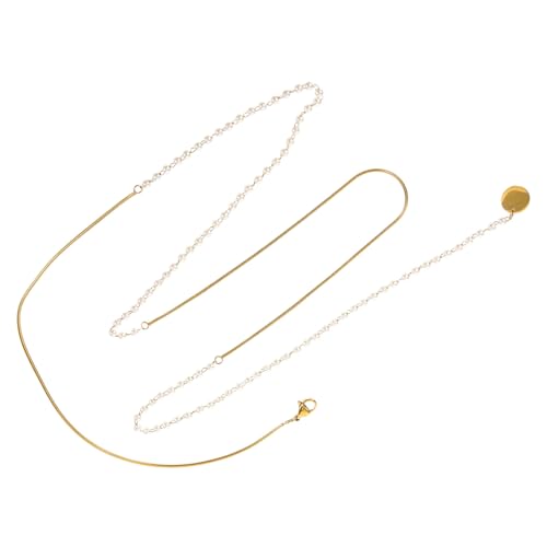 Gatuida Goldfarbene Doppellagige Titanstahl Perlenkette für Damen Filigrane Schlüsselbein Halskette mit Kreativem Design Langlebig und Vielseitig Kombinierbar Eleganter Modeschmuck für von Gatuida