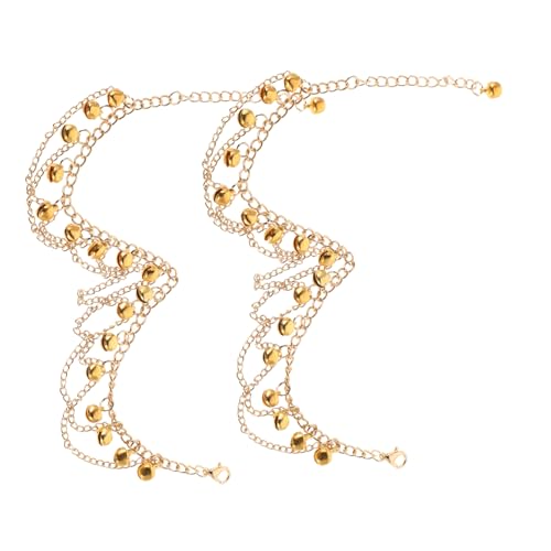 Gatuida Fußkettchen Mit Glöckchenanhänger Im Vintage-stil Verstellbare Fußkette Mit Glöckchen Bohemianer Fußschmuck Mit Glöckchen Knöchelschmuck Für Frauen von Gatuida