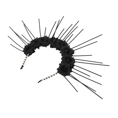 Gatuida Gothic Blumen Haarband Damen Gothic Kopfschmuck Leicht Verstellbar Für Kostümfest Karneval von Gatuida
