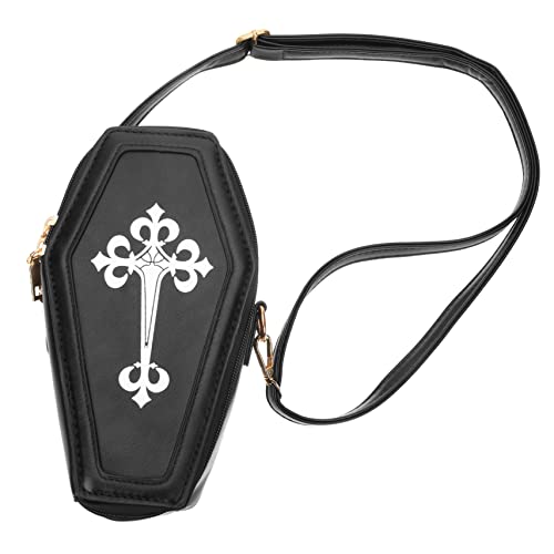 Gatuida Gothic Umhängetasche für Damen Kreative Crossbody Tasche Vintage Messenger Bag Stilvolle Handtasche für Handy und Alltagsgegenstände Schwarz Gatuida Gothic Umhängetasche für Damen Kreative Crossbody Tasche Vintage Messenger Bag Stilvolle Handtasche für Handy und Alltagsgegenstände Schwarz von Gatuida