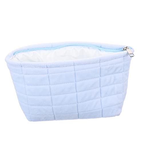 Gatuida Große Blaue Kosmetiktasche mit Reißverschluss Geräumiger Kulturbeutel aus Polyester Leichter Reise Organizer für Damen und Mädchen Langlebiger Makeup Beutel für Kosmetik und von Gatuida