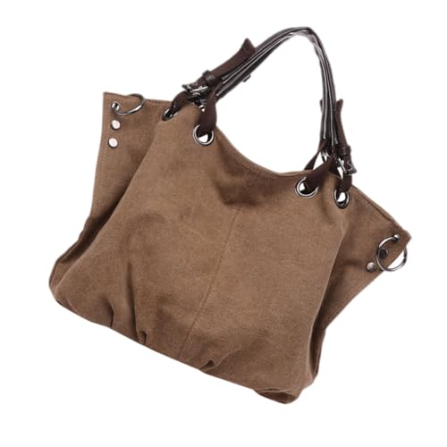 Gatuida Große Canvas Handtasche Damen Geräumige Einkaufstasche aus Polyester baumwoll mix Leichte und Strapazierfähige Tote Bag Modische Umhängetasche für Alltag Strand Party und Shopping von Gatuida